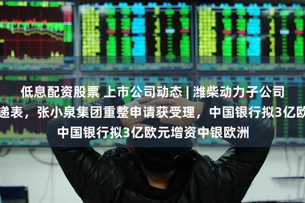 低息配资股票 上市公司动态 | 潍柴动力子公司潍柴雷沃港交所递表，张小泉集团重整申请获受理，中国银行拟3亿欧元增资中银欧洲